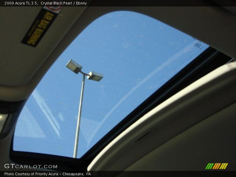 Crystal Black Pearl / Ebony 2009 Acura TL 3.5