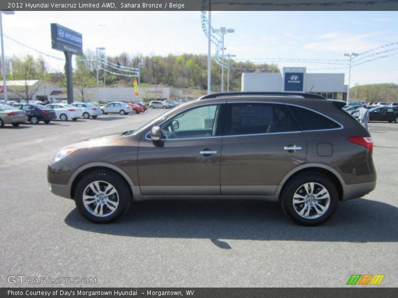 Sahara Bronze / Beige 2012 Hyundai Veracruz Limited AWD