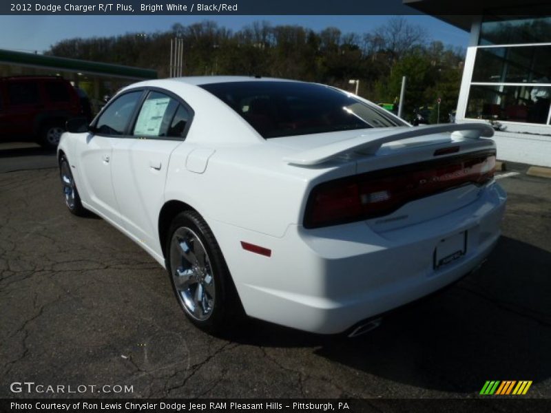 Bright White / Black/Red 2012 Dodge Charger R/T Plus