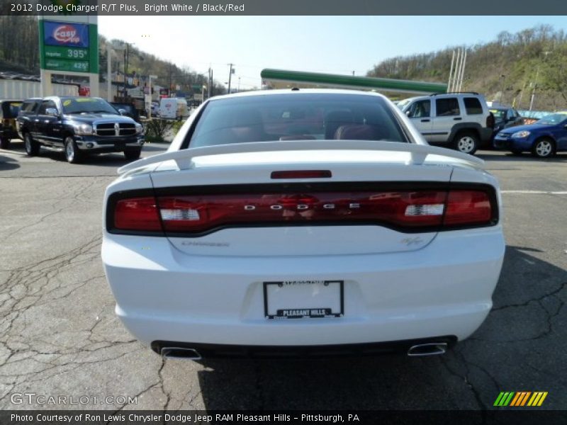 Bright White / Black/Red 2012 Dodge Charger R/T Plus