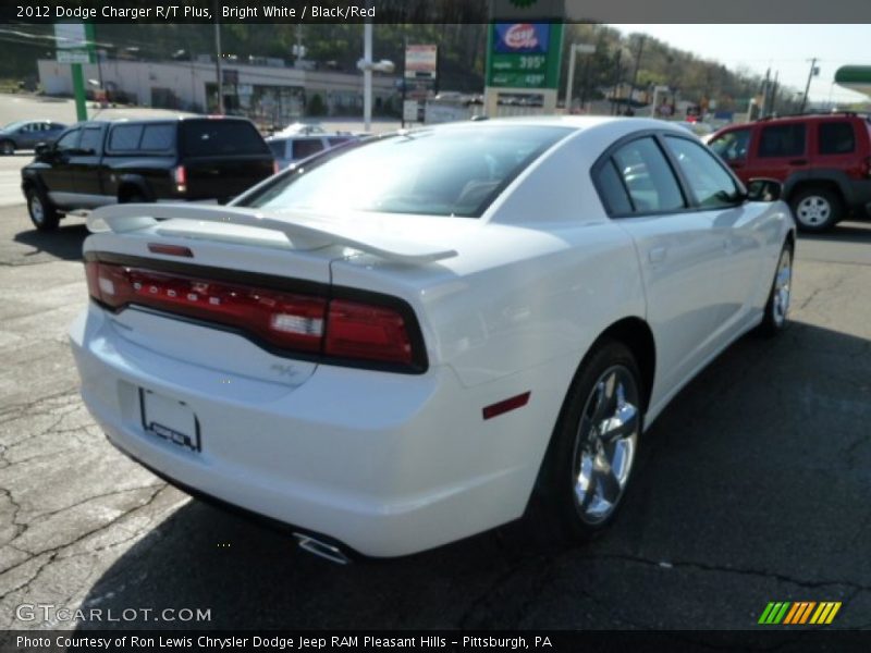 Bright White / Black/Red 2012 Dodge Charger R/T Plus