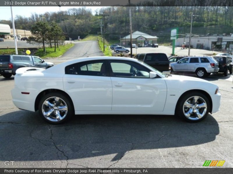 Bright White / Black/Red 2012 Dodge Charger R/T Plus