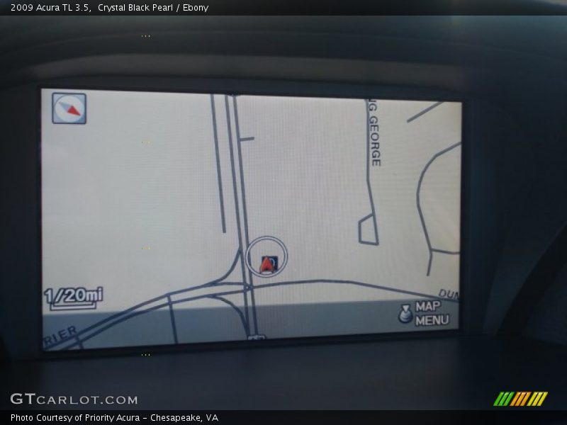 Crystal Black Pearl / Ebony 2009 Acura TL 3.5