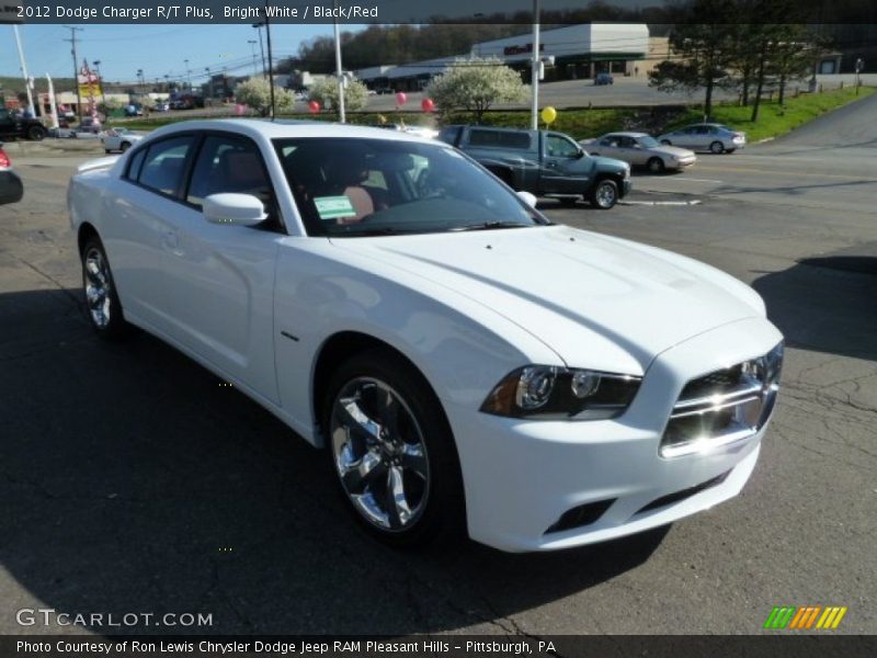 Bright White / Black/Red 2012 Dodge Charger R/T Plus