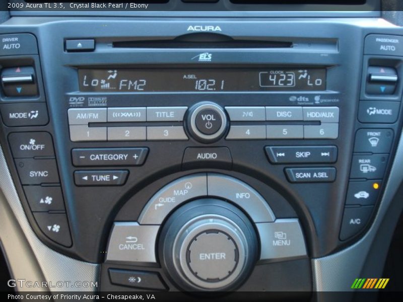 Crystal Black Pearl / Ebony 2009 Acura TL 3.5