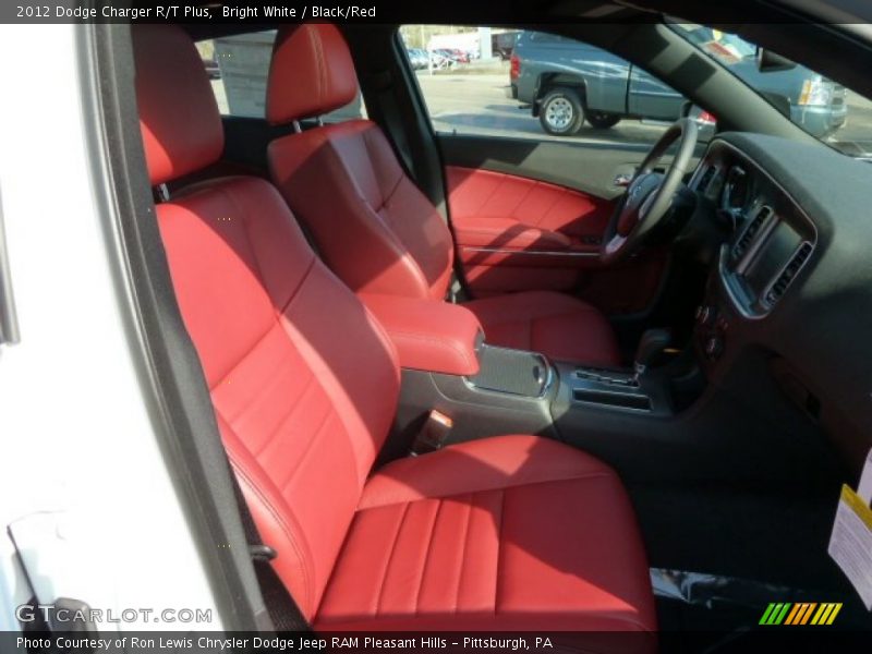 Bright White / Black/Red 2012 Dodge Charger R/T Plus