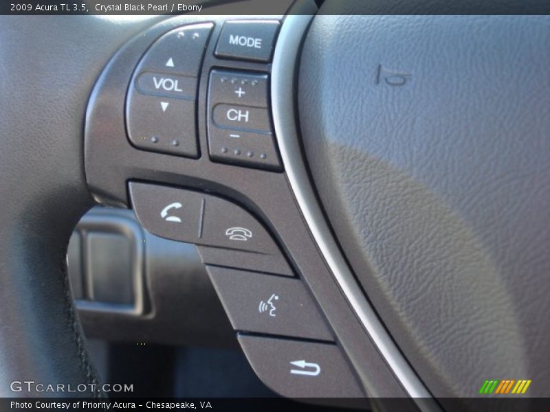 Crystal Black Pearl / Ebony 2009 Acura TL 3.5