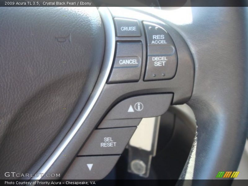 Crystal Black Pearl / Ebony 2009 Acura TL 3.5