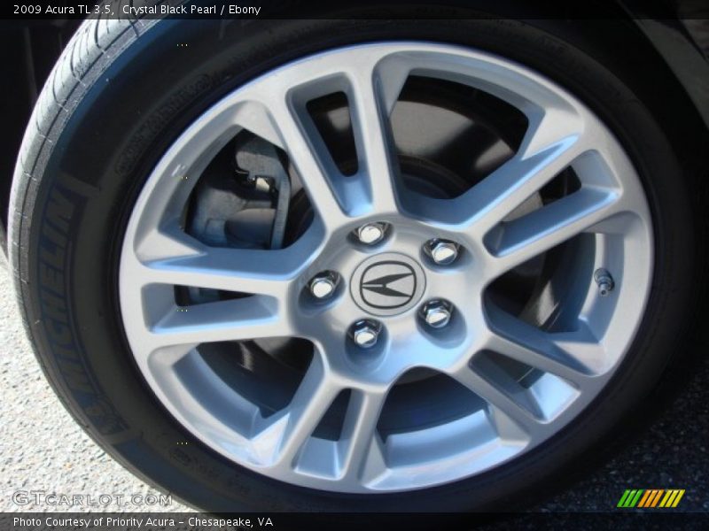 Crystal Black Pearl / Ebony 2009 Acura TL 3.5