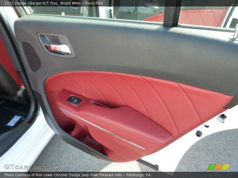 Bright White / Black/Red 2012 Dodge Charger R/T Plus
