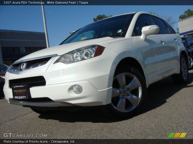 White Diamond Pearl / Taupe 2007 Acura RDX Technology