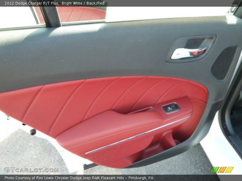Bright White / Black/Red 2012 Dodge Charger R/T Plus
