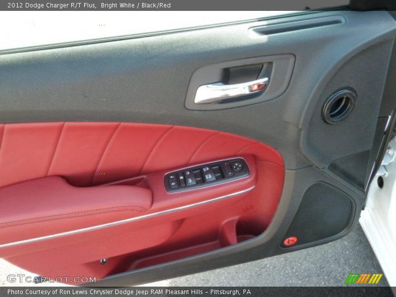 Bright White / Black/Red 2012 Dodge Charger R/T Plus