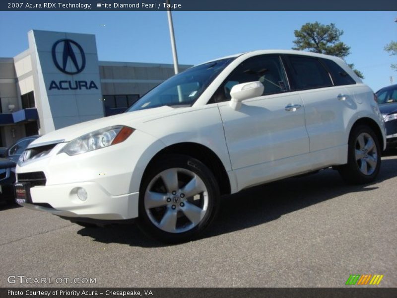 White Diamond Pearl / Taupe 2007 Acura RDX Technology