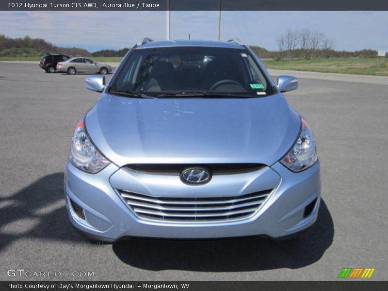 Aurora Blue / Taupe 2012 Hyundai Tucson GLS AWD