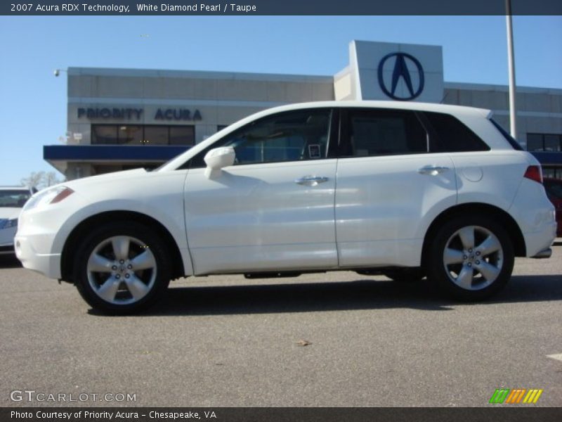 White Diamond Pearl / Taupe 2007 Acura RDX Technology