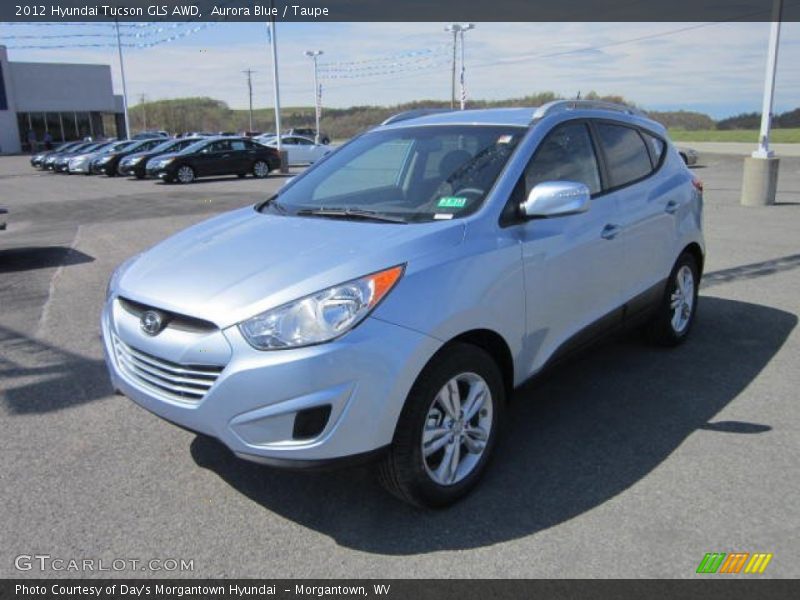 Aurora Blue / Taupe 2012 Hyundai Tucson GLS AWD