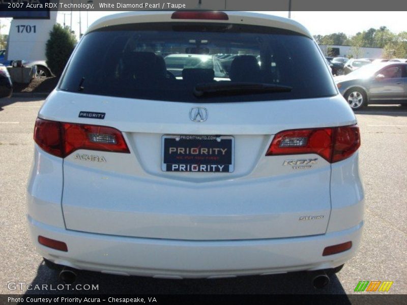 White Diamond Pearl / Taupe 2007 Acura RDX Technology
