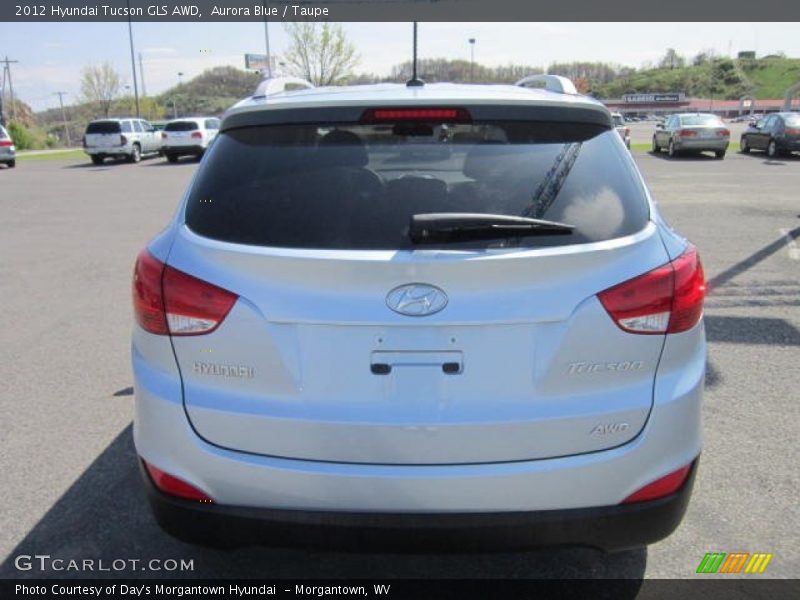 Aurora Blue / Taupe 2012 Hyundai Tucson GLS AWD