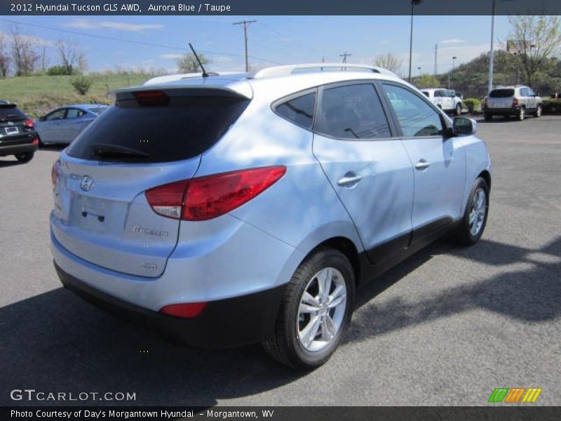 Aurora Blue / Taupe 2012 Hyundai Tucson GLS AWD