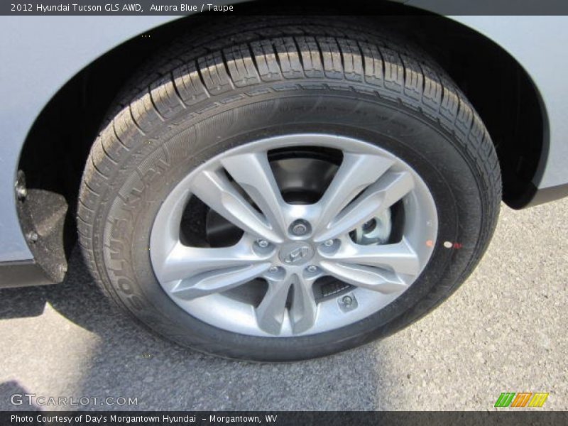 Aurora Blue / Taupe 2012 Hyundai Tucson GLS AWD