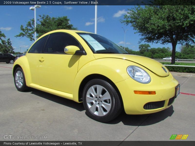 Sunflower Yellow / Black 2009 Volkswagen New Beetle 2.5 Coupe