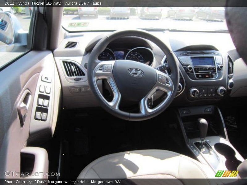Aurora Blue / Taupe 2012 Hyundai Tucson GLS AWD