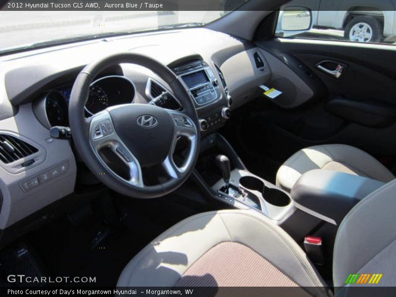 Aurora Blue / Taupe 2012 Hyundai Tucson GLS AWD