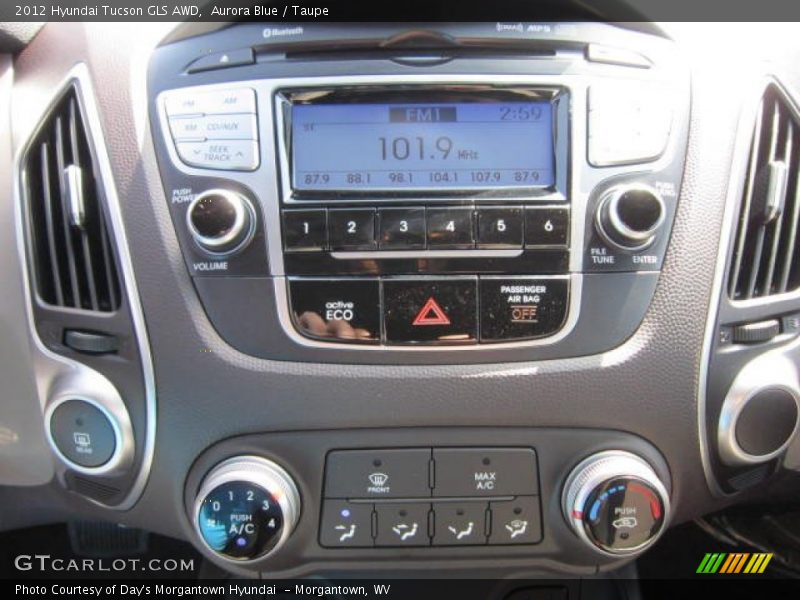 Aurora Blue / Taupe 2012 Hyundai Tucson GLS AWD