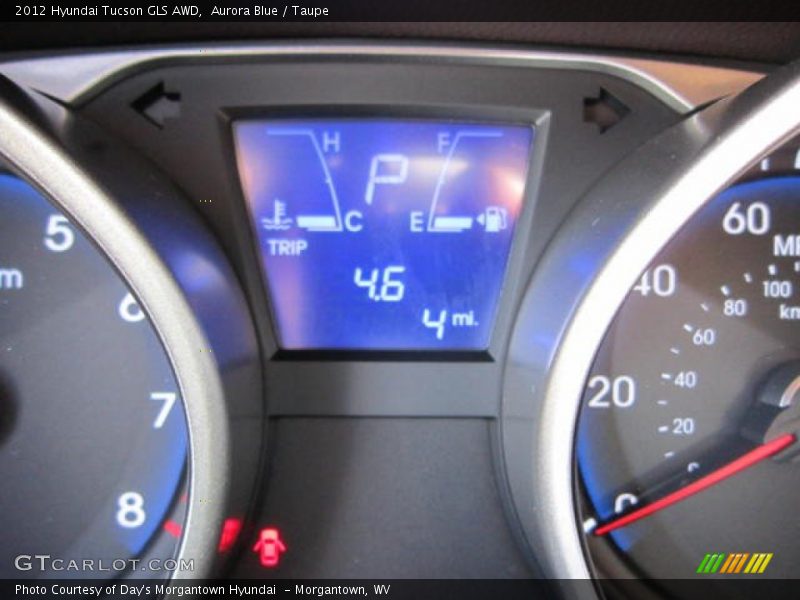 Aurora Blue / Taupe 2012 Hyundai Tucson GLS AWD