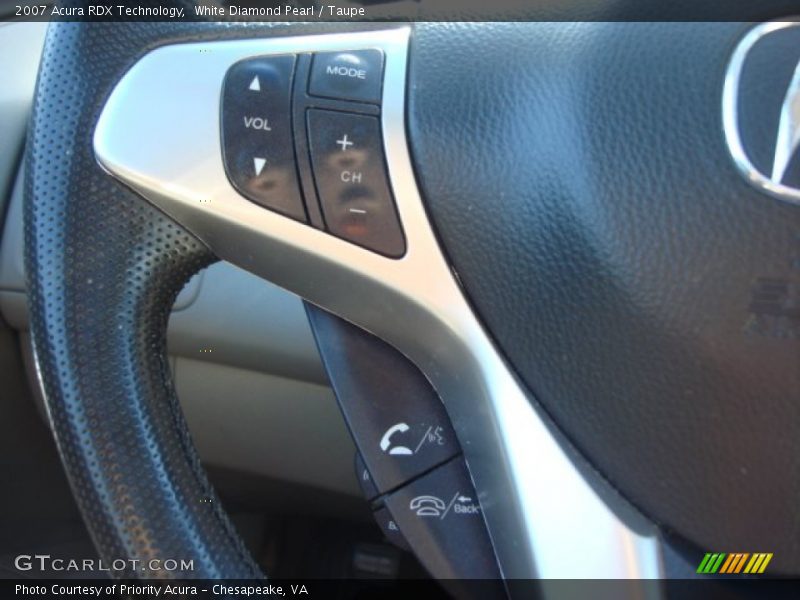White Diamond Pearl / Taupe 2007 Acura RDX Technology