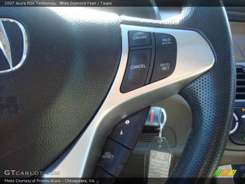 White Diamond Pearl / Taupe 2007 Acura RDX Technology