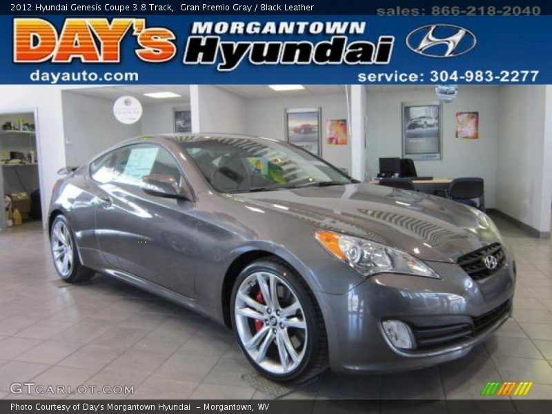 Gran Premio Gray / Black Leather 2012 Hyundai Genesis Coupe 3.8 Track