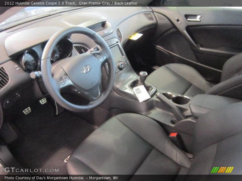 Black Leather Interior - 2012 Genesis Coupe 3.8 Track 