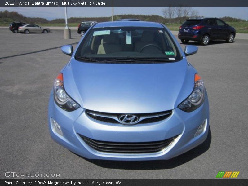 Blue Sky Metallic / Beige 2012 Hyundai Elantra Limited