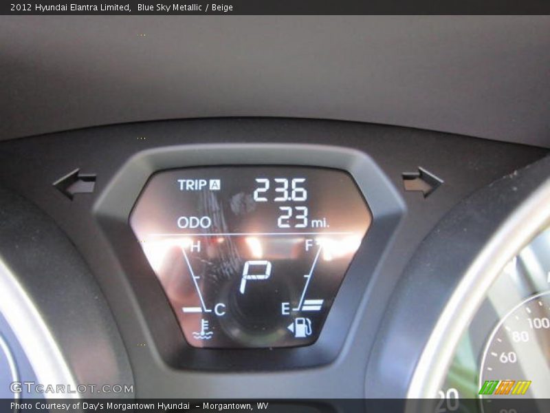 Blue Sky Metallic / Beige 2012 Hyundai Elantra Limited