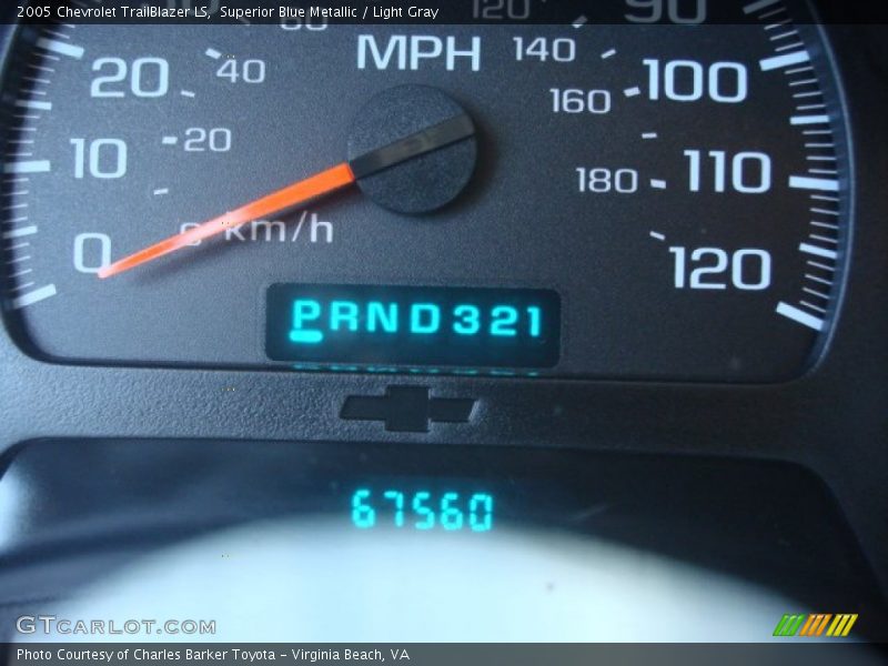 Superior Blue Metallic / Light Gray 2005 Chevrolet TrailBlazer LS