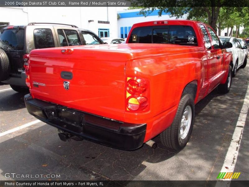 Flame Red / Medium Slate Gray 2006 Dodge Dakota ST Club Cab