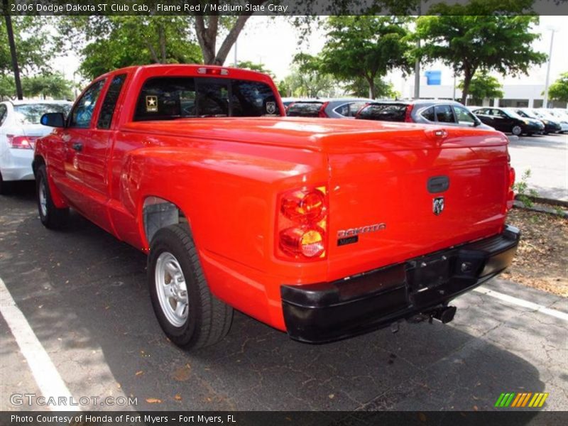 Flame Red / Medium Slate Gray 2006 Dodge Dakota ST Club Cab