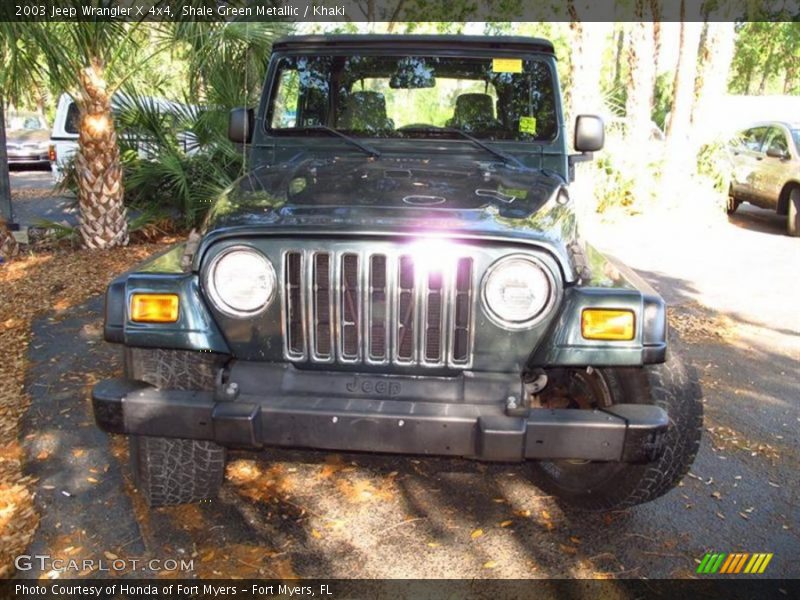 Shale Green Metallic / Khaki 2003 Jeep Wrangler X 4x4