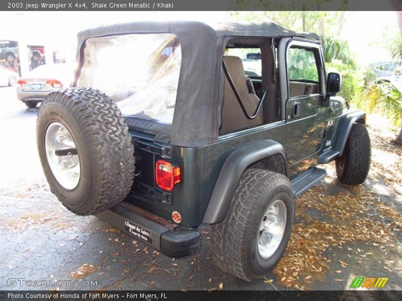 Shale Green Metallic / Khaki 2003 Jeep Wrangler X 4x4