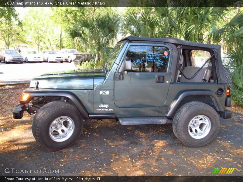 Shale Green Metallic / Khaki 2003 Jeep Wrangler X 4x4