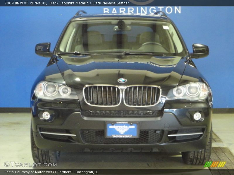 Black Sapphire Metallic / Black Nevada Leather 2009 BMW X5 xDrive30i