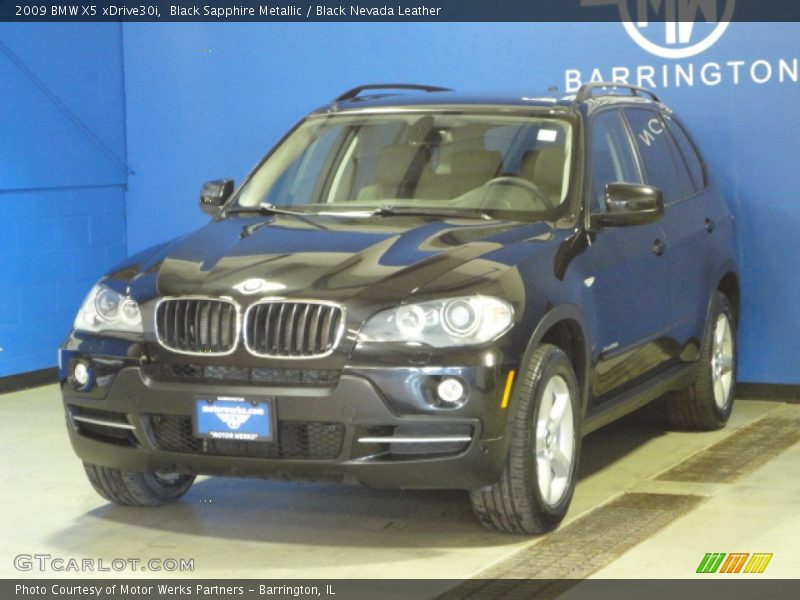 Black Sapphire Metallic / Black Nevada Leather 2009 BMW X5 xDrive30i