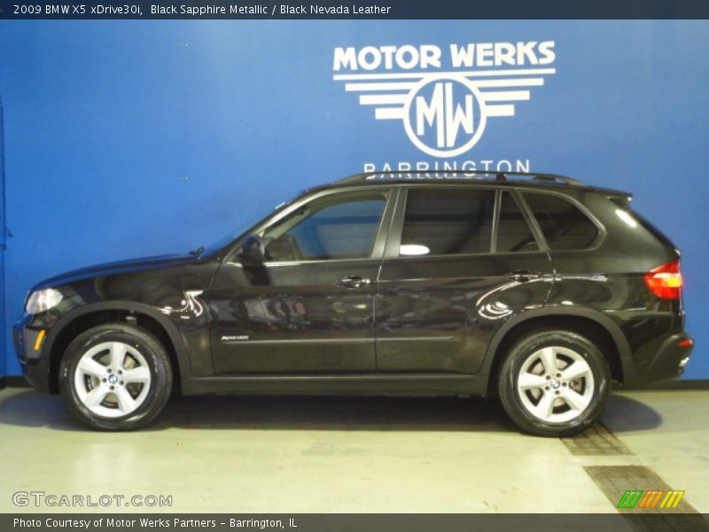 Black Sapphire Metallic / Black Nevada Leather 2009 BMW X5 xDrive30i