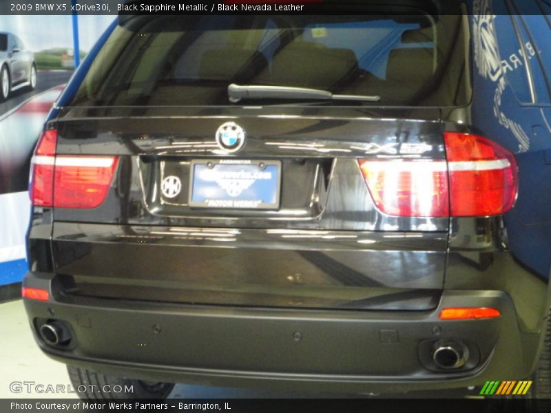 Black Sapphire Metallic / Black Nevada Leather 2009 BMW X5 xDrive30i