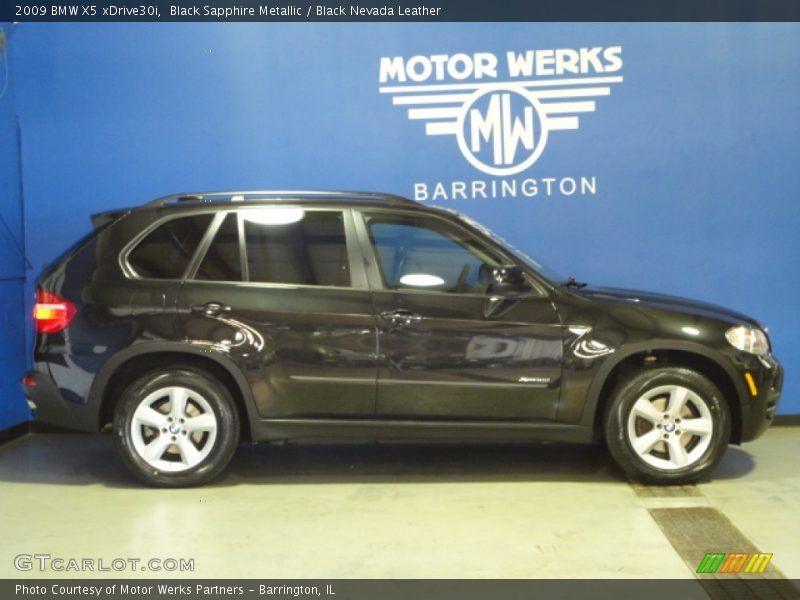 Black Sapphire Metallic / Black Nevada Leather 2009 BMW X5 xDrive30i
