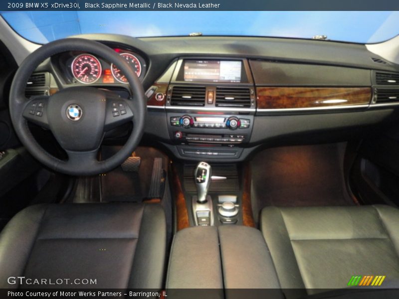Black Sapphire Metallic / Black Nevada Leather 2009 BMW X5 xDrive30i