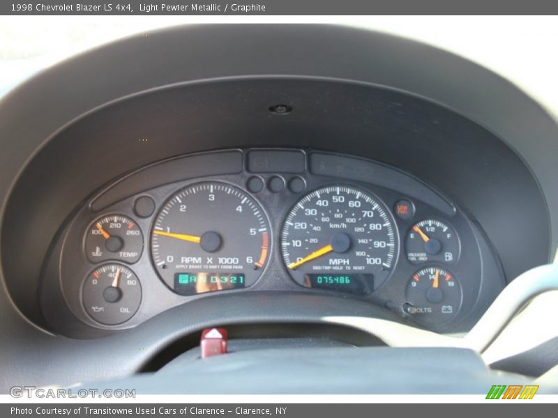 Light Pewter Metallic / Graphite 1998 Chevrolet Blazer LS 4x4