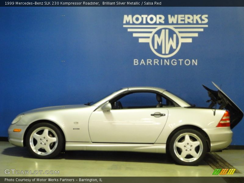Brilliant Silver Metallic / Salsa Red 1999 Mercedes-Benz SLK 230 Kompressor Roadster